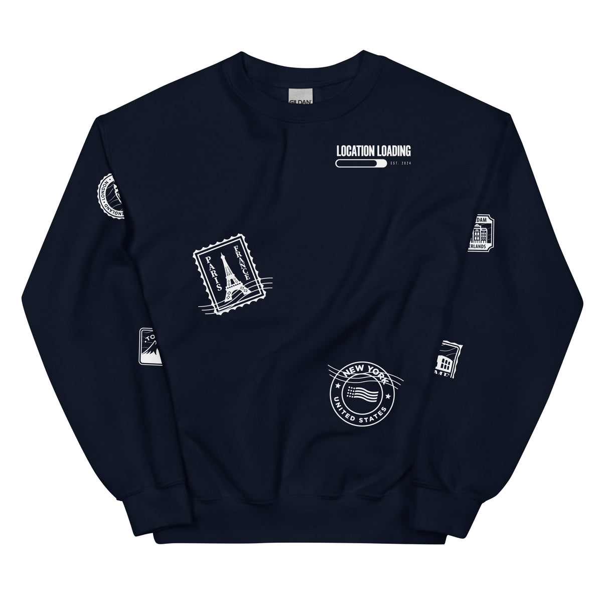 Passport Stamp Crewneck – Location Loading